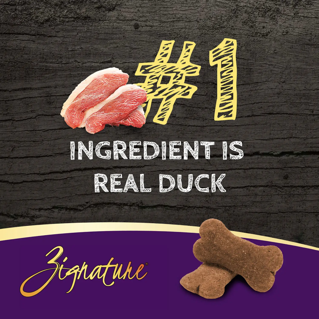 Zignature Duck Formula Biscuit Treats For Dogs image number null