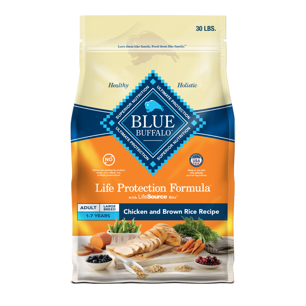 Blue Buffalo Life Protection Formula Large Breed Chicken & Brown Rice Recipe Adult Dry Dog Food, 30-lb image number null