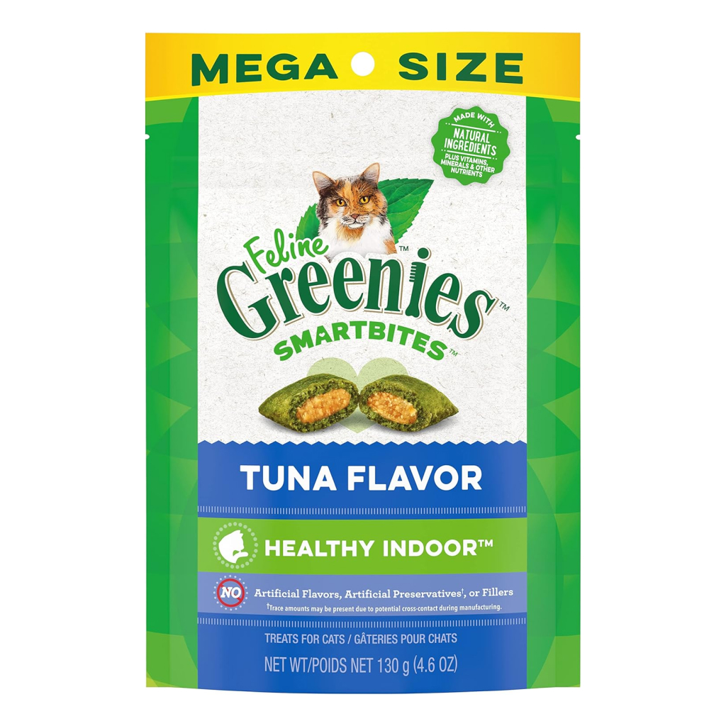 Greenies Feline Smartbites Healthy Indoor Natural Treats for Cats, Tuna Flavor image number null