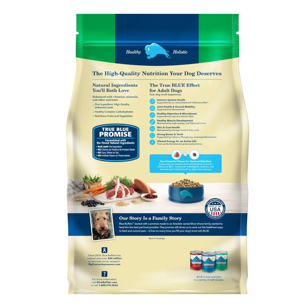 Blue Buffalo Life Protection Formula Lamb & Brown Rice Recipe Adult Dry Dog Food, 30-lb image number null