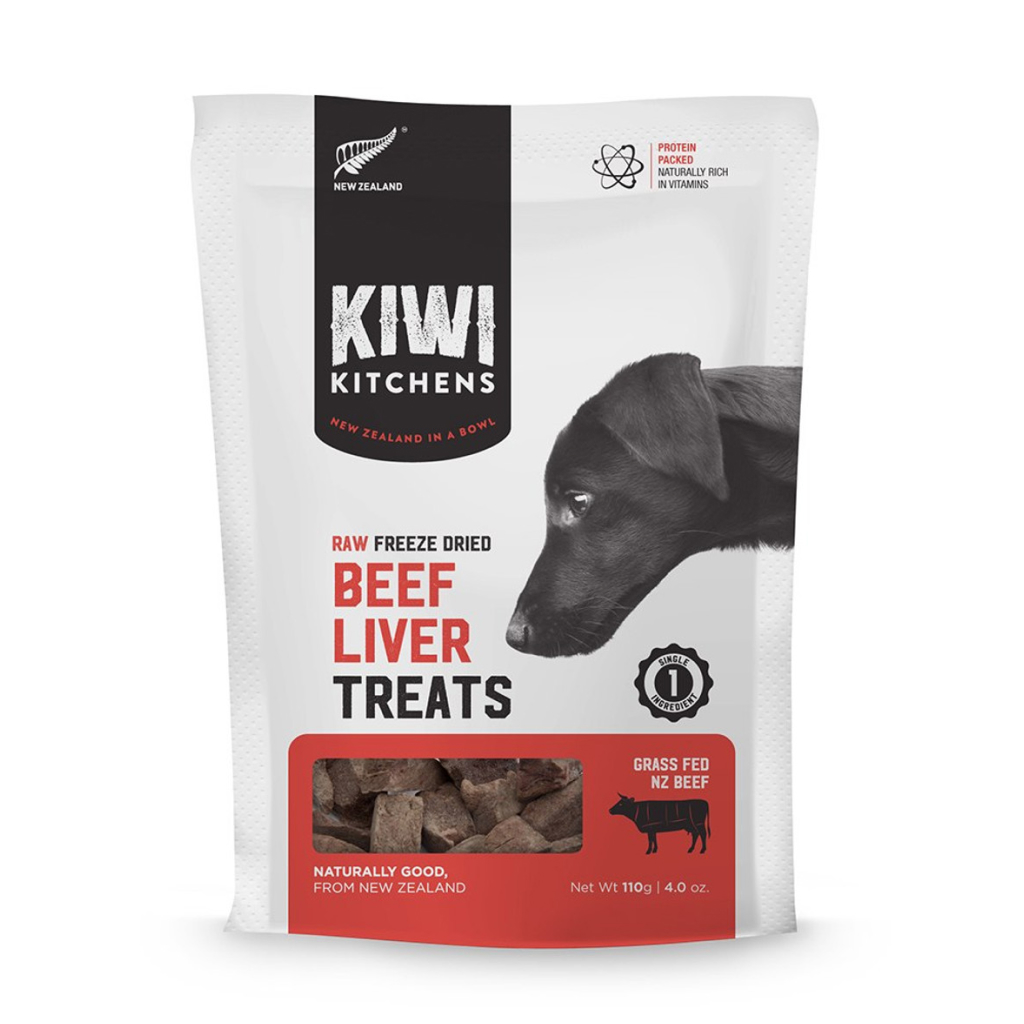 Kiwi Kitchens Raw Freeze Dried Beef Liver Dog Treats, 4-oz image number null
