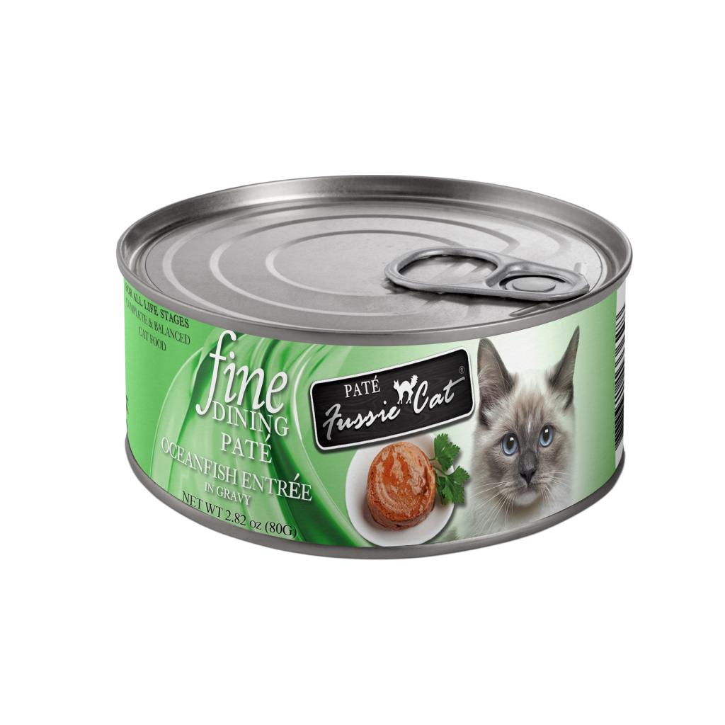 Fussie Cat Fine Dining Pate Oceanfish in gravy Can, 2.82-oz image number null