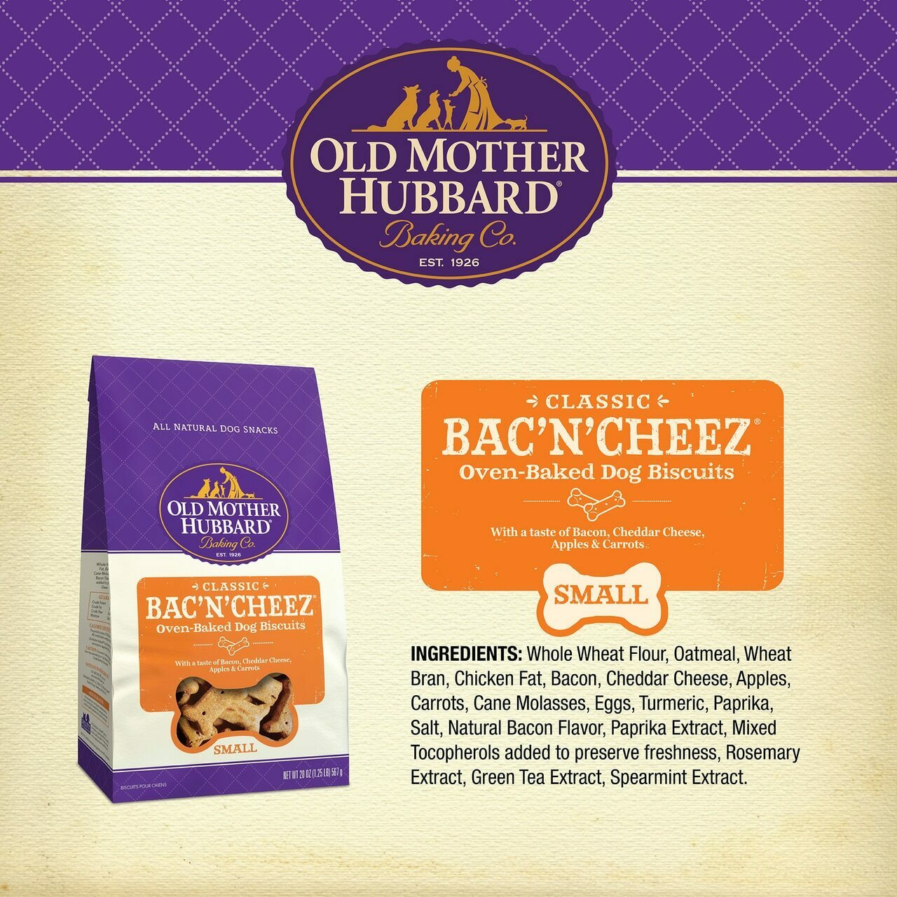 Old Mother Hubbard Small Bac'N'Cheez, 20-oz image number null