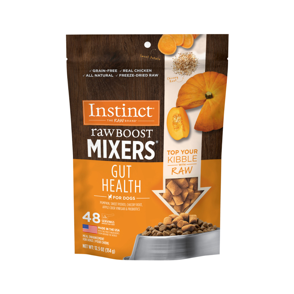 Instinct Freeze-Dried Raw Boost Mixers Grain-Free Gut Health Recipe Dog Food Topper, 5.5-oz image number null