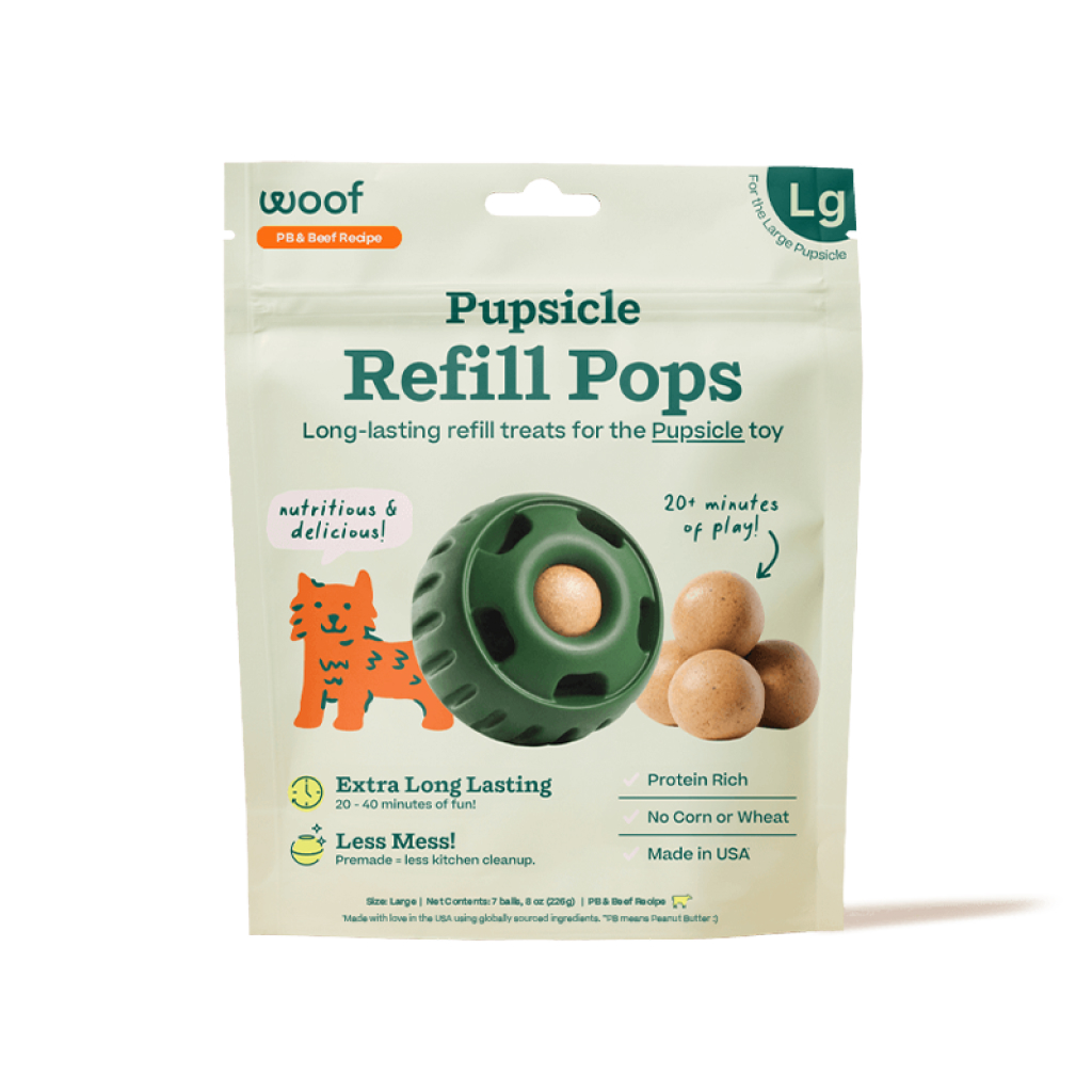 Woof Beef Refill Pops for Large Pupsicle Dog Toy, 8-oz image number null