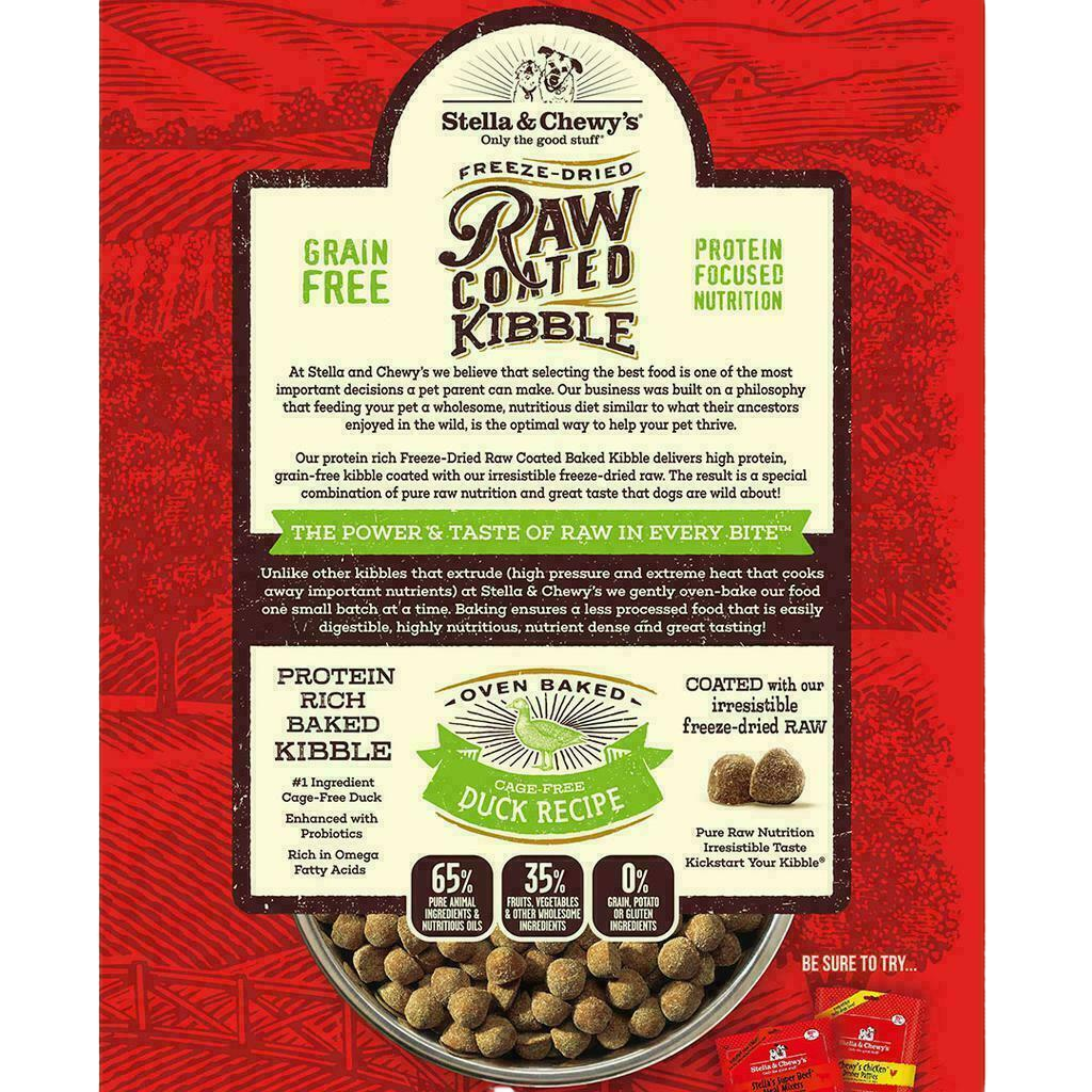 Stella & Chewy's Dog Raw Coated Kibble, Cage Free Duck Recipe image number null