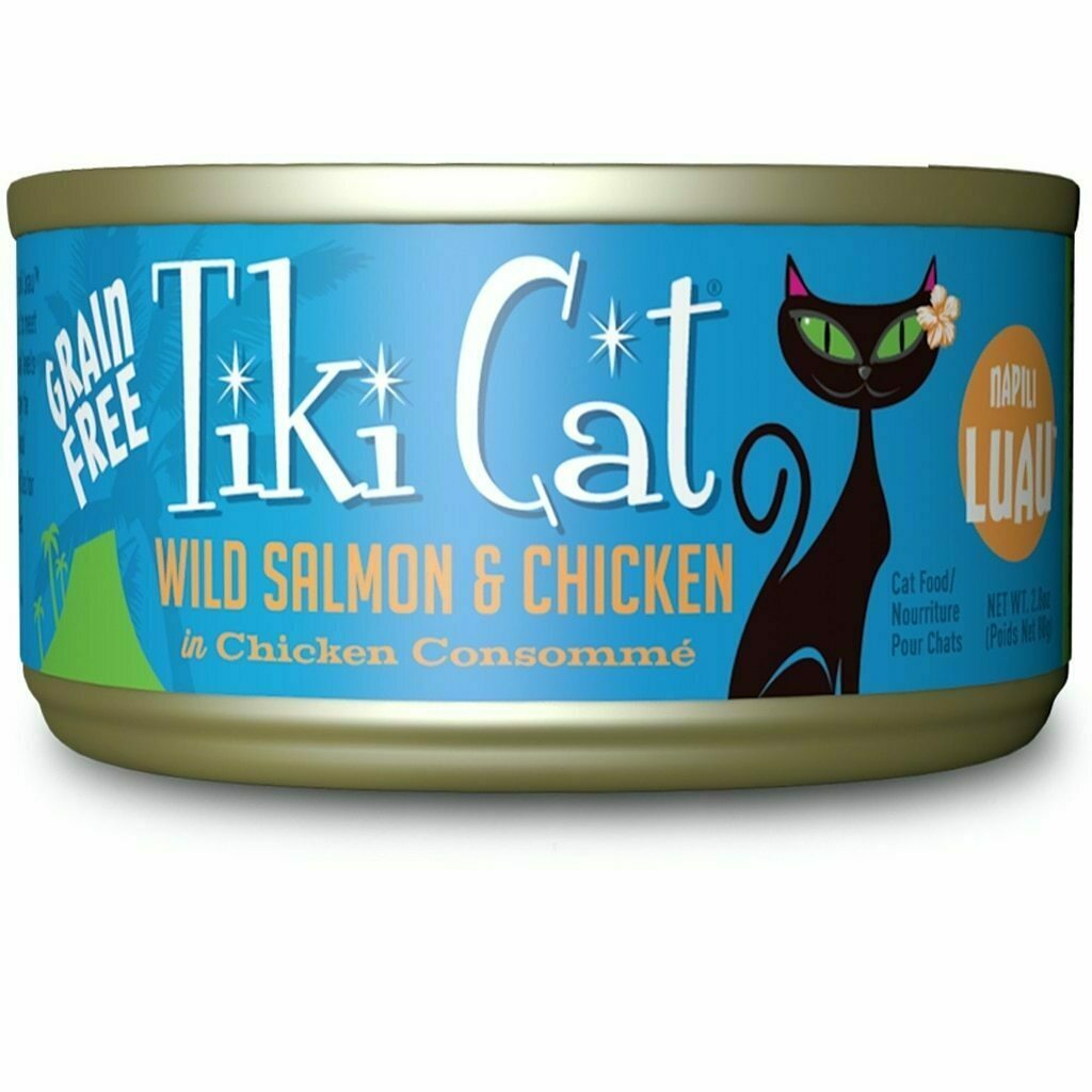 Tiki Cat Luau Napili Salmon Chicken - 12Tr 2.8-oz image number null