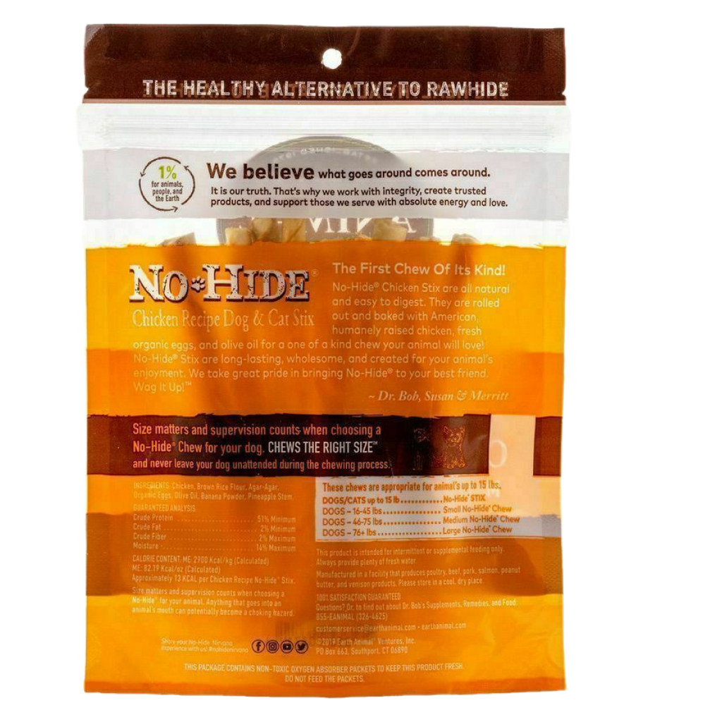 No-Hide Chicken Chews - Stix 10 Pack image number null