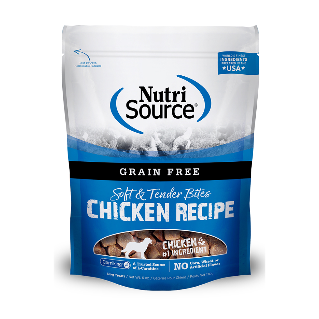 NutriSource Grain Free Chicken Bites Dog Treats, 6-oz image number null