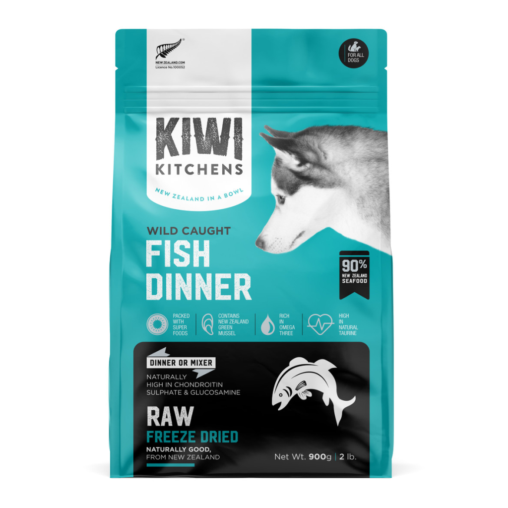 Kiwi Kitchens Raw Freeze Dried Fish Dinner Dog Food, 2-lb image number null