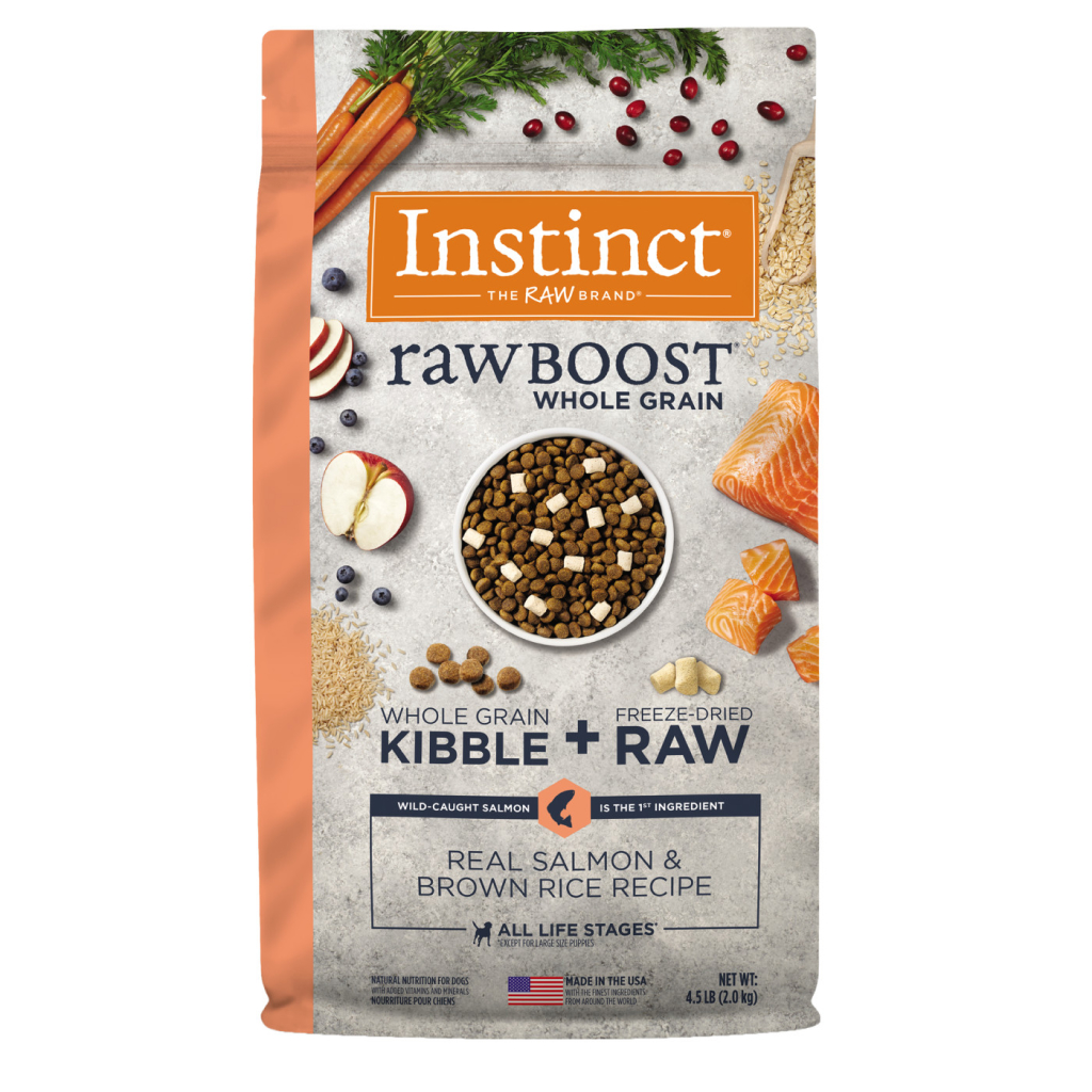 Instinct Raw Boost Whole Grain Salmon Brown Rice Dry Dog Food 4.5 lb