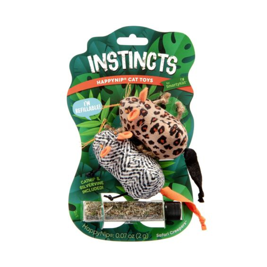 Instincts by SmartyKat Safari Creepers Refillable Catnip Cat Toy, 2-pack image number null