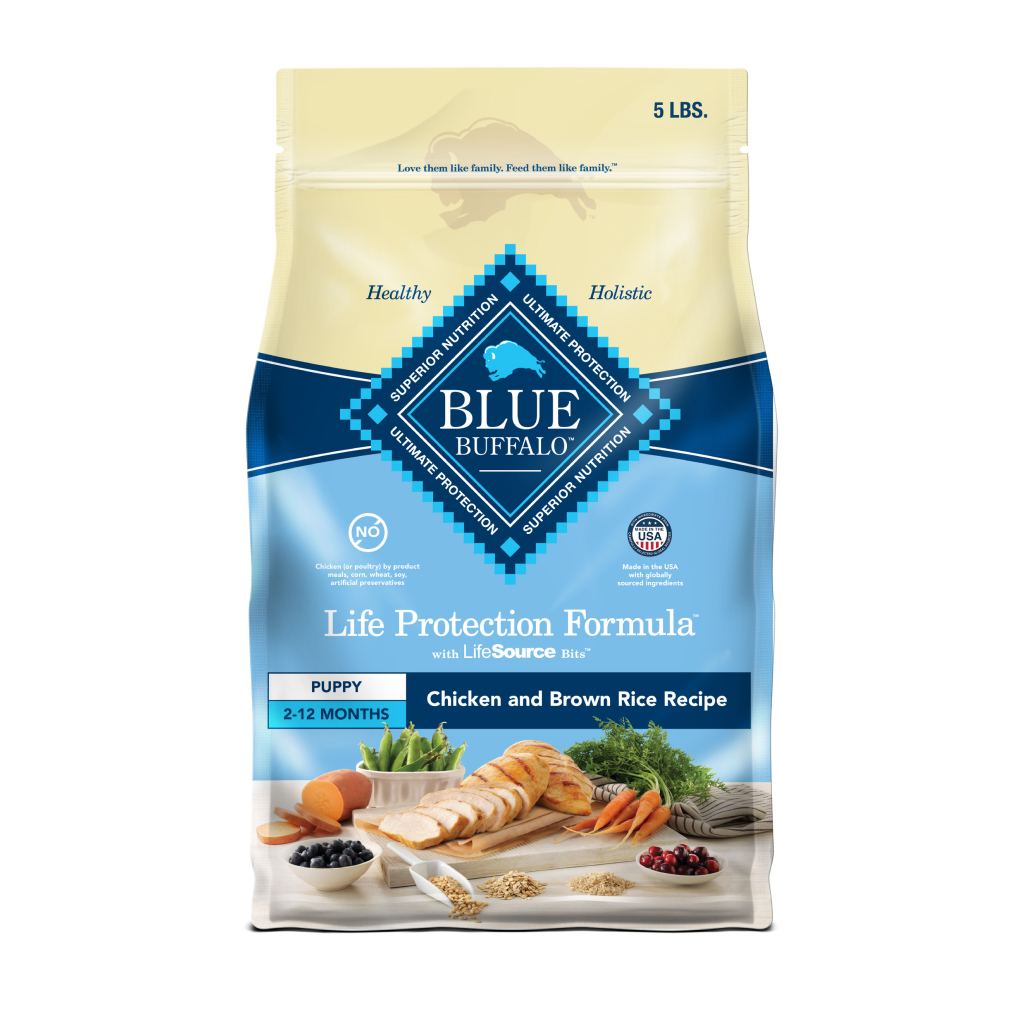 Blue Buffalo Life Protection Formula Chicken & Brown Rice Recipe with DHA and ARA Puppy Dry Dog Food, 5-lb image number null