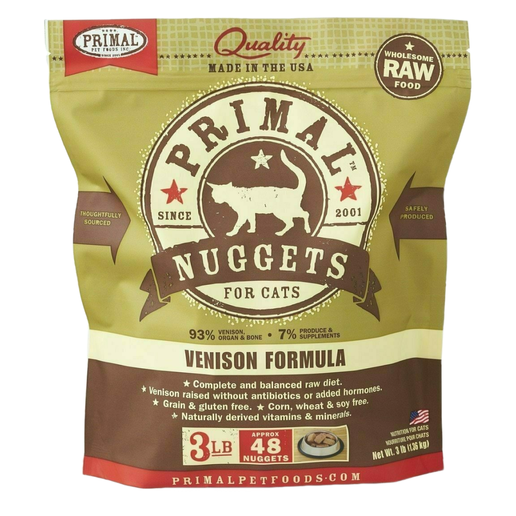 Frozen Feline Venison Formula Nuggets 3-lb image number null