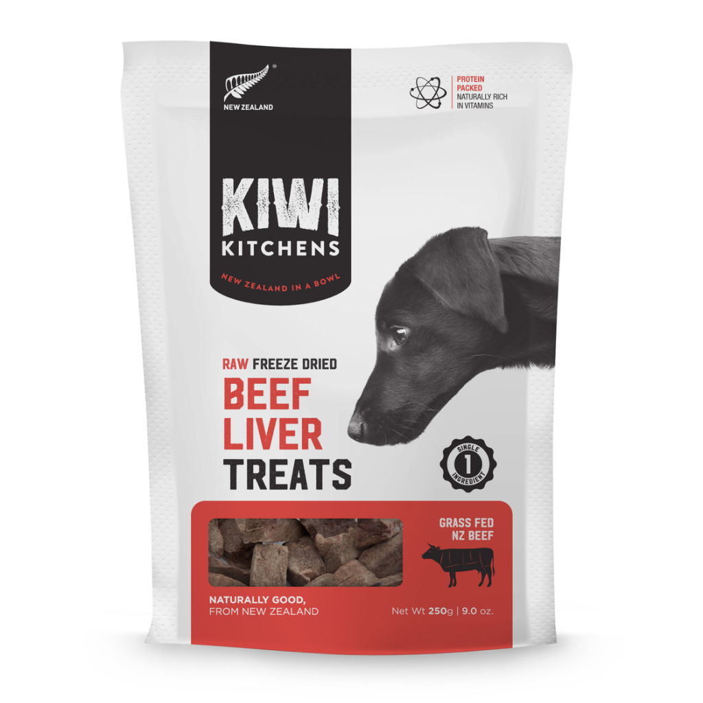 Kiwi Kitchens Raw Freeze Dried Beef Liver Dog Treats, 9-oz image number null