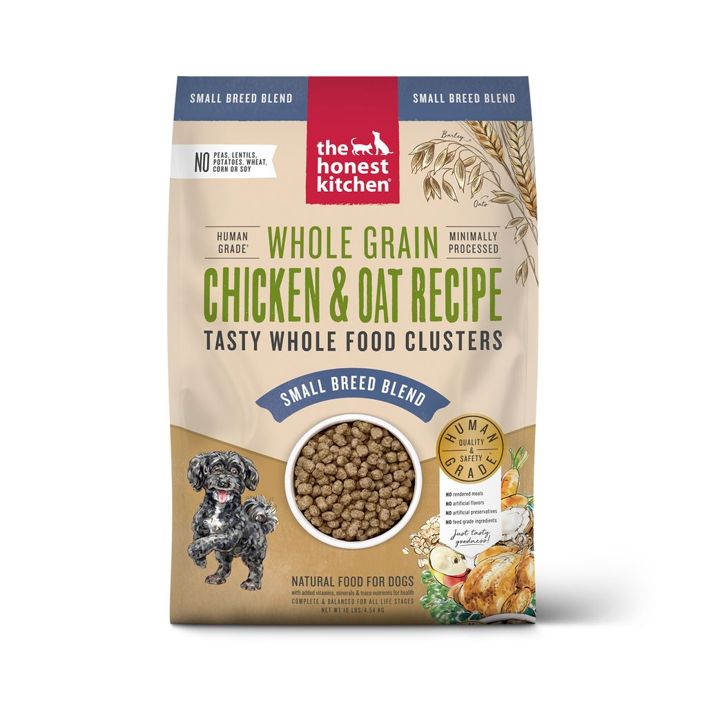 The Honest Kitchen Whole Grain Chicken Whole Food Clusters for Small Breed Dry Dog Food, 10-lb image number null