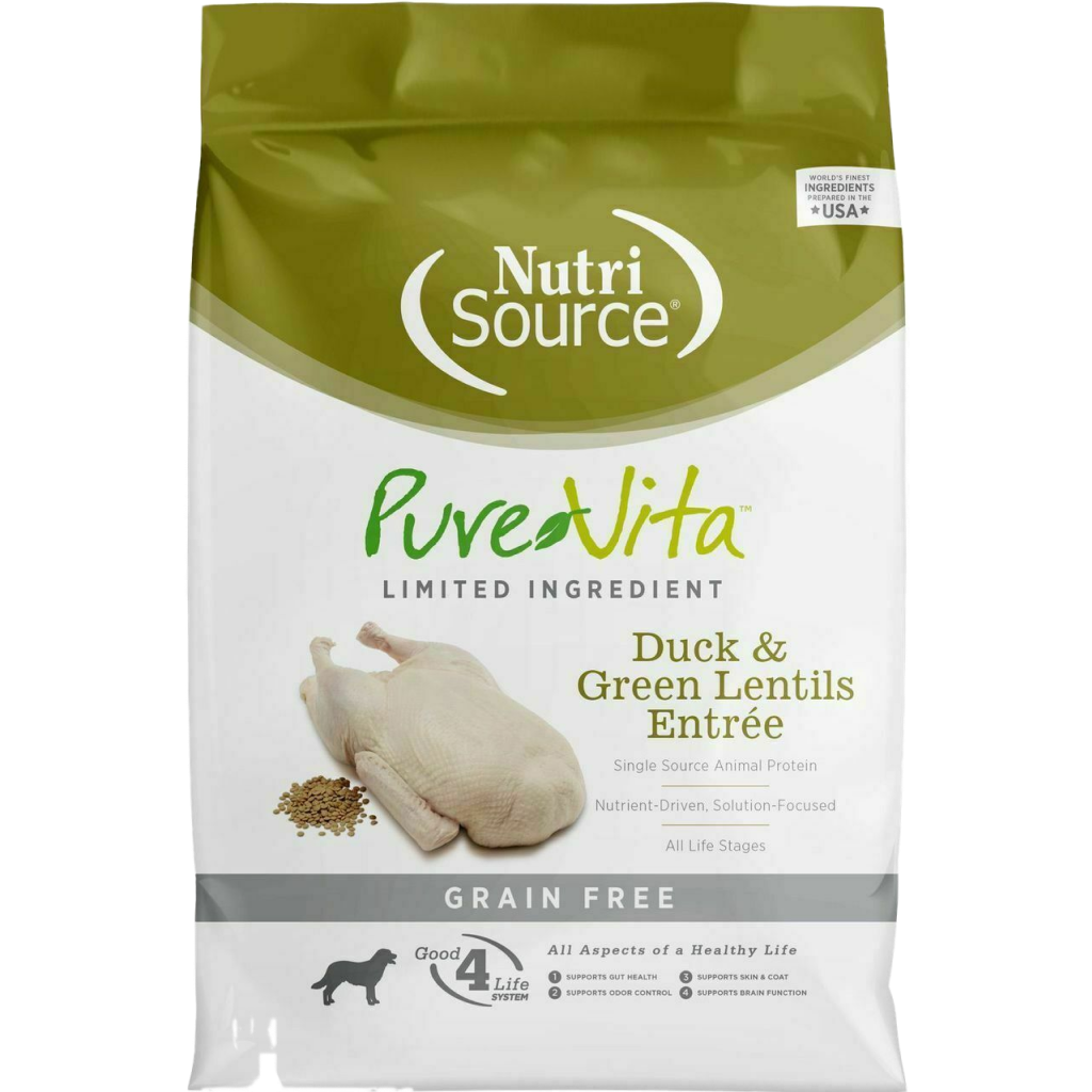 PureVita Grain Free Duck & Green Lentils Dog, 25-lb image number null