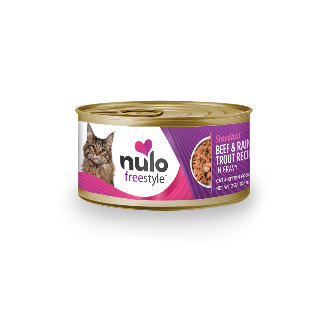 Nulo FreeStyle Cat Shredded Beef & Rainbow Trout Can, 3-oz image number null