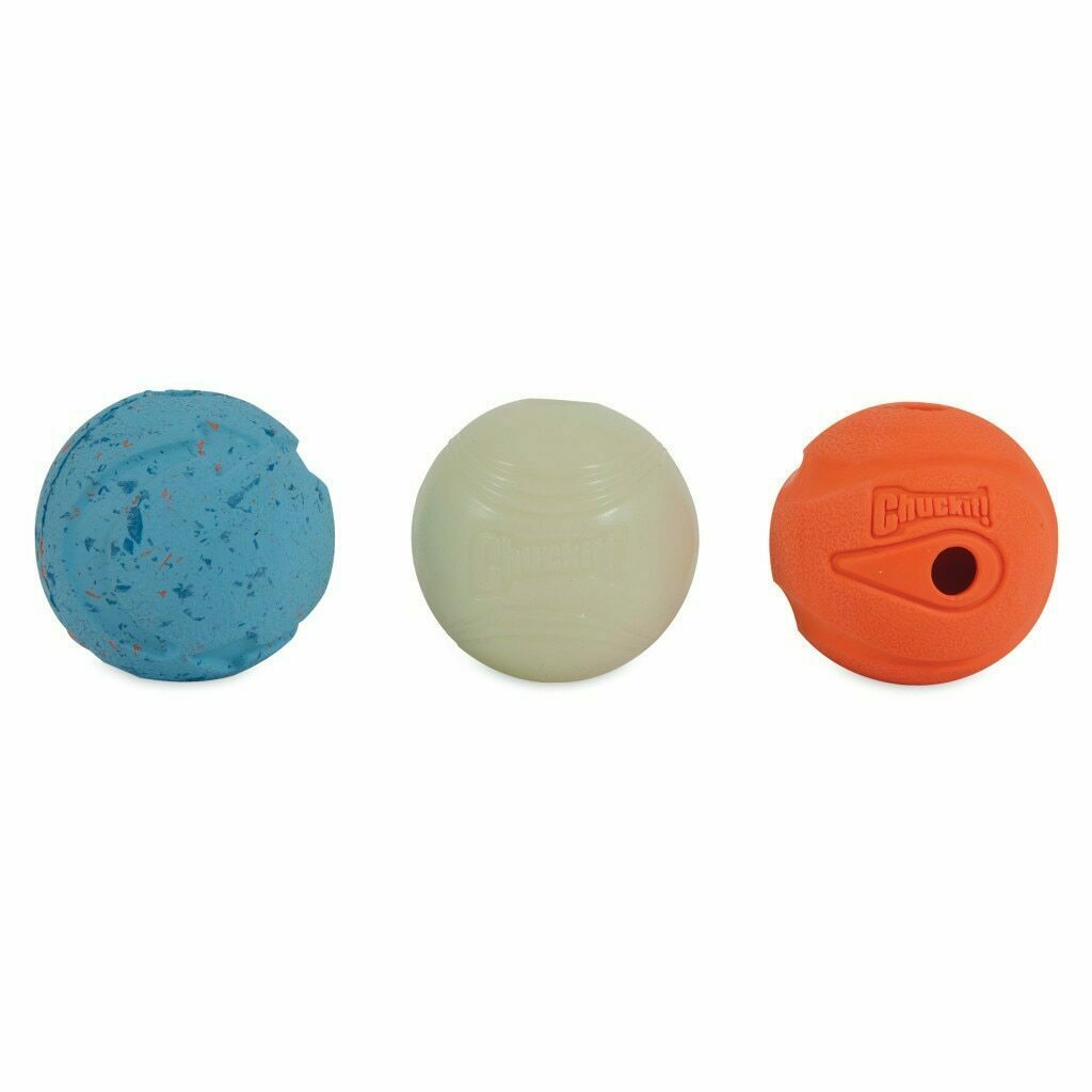 Chuckit! Fetch Medley Assorted Medium Balls Dog Toy, 3-pk image number null