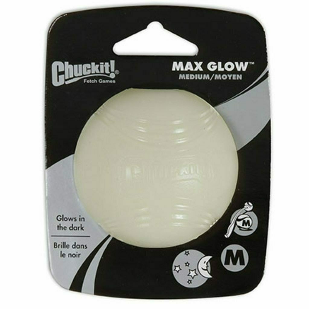 Chuckit! Medium Max Glow Ball  Dog Toy, 1-count image number null