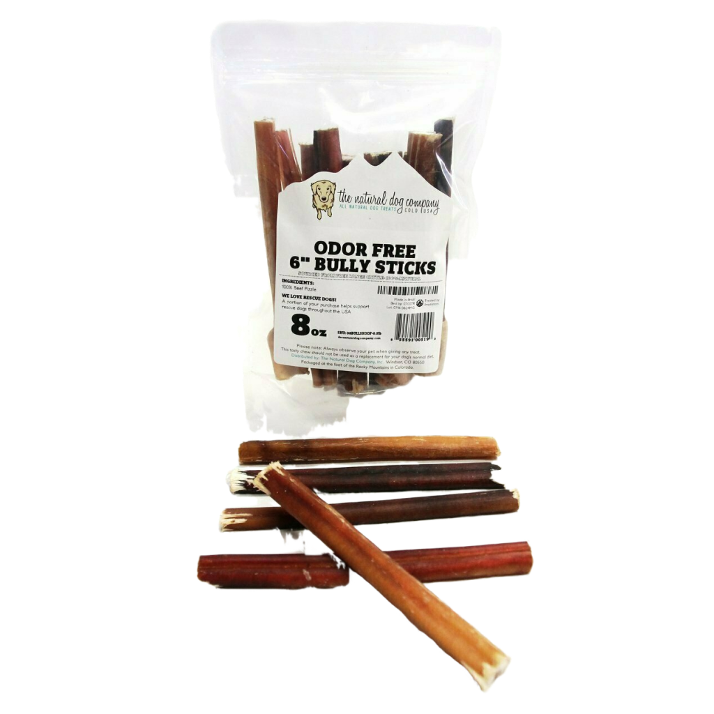 Tuesday's Natural Dog Co. 6" Odor Free Bully Sticks Dog Treat, 0.5-lb image number null