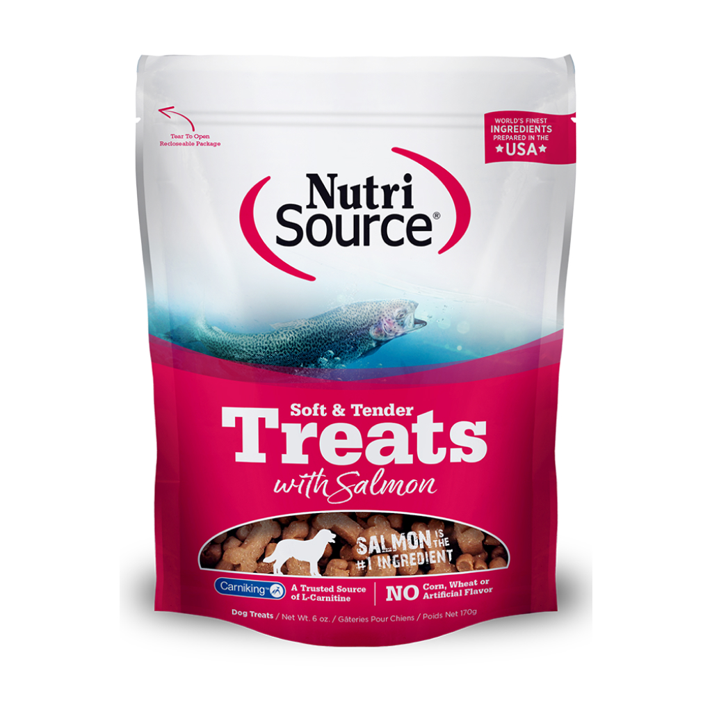 NutriSource Soft & Tender Salmon Dog Treats, 6-oz image number null