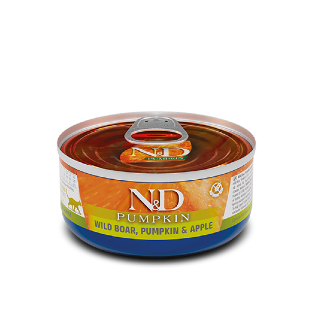 Farmina N&D Boar, Pumpkin & Apple Wet Food Cat Can, 2.5-oz image number null