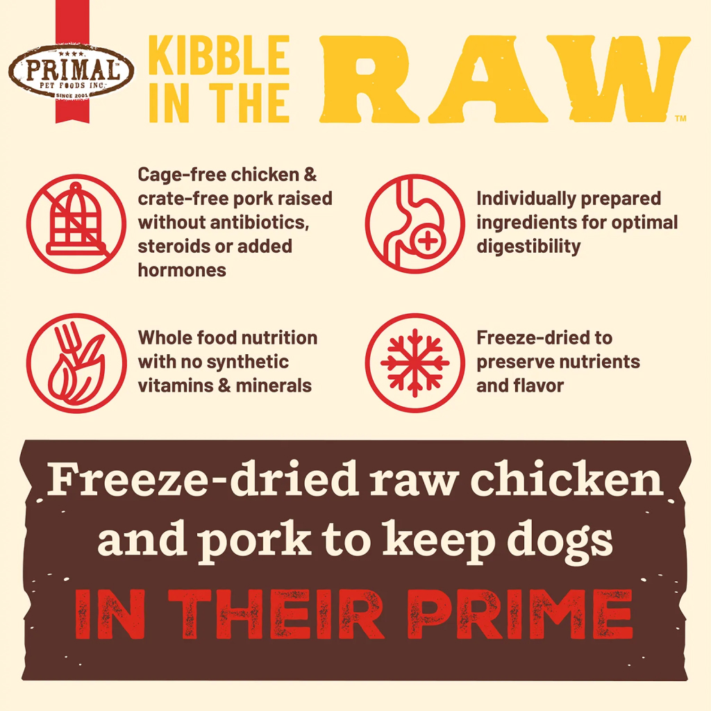 Primal Canine Puppy Recipe Kibble in the Raw, 9-lb image number null