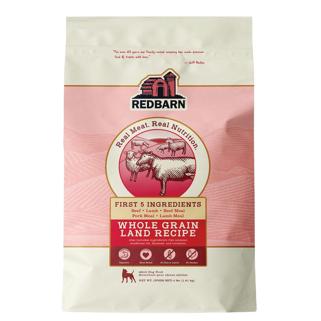 Redbarn Whole Grain Land Recipe Dog Food 4-lb Bag image number null