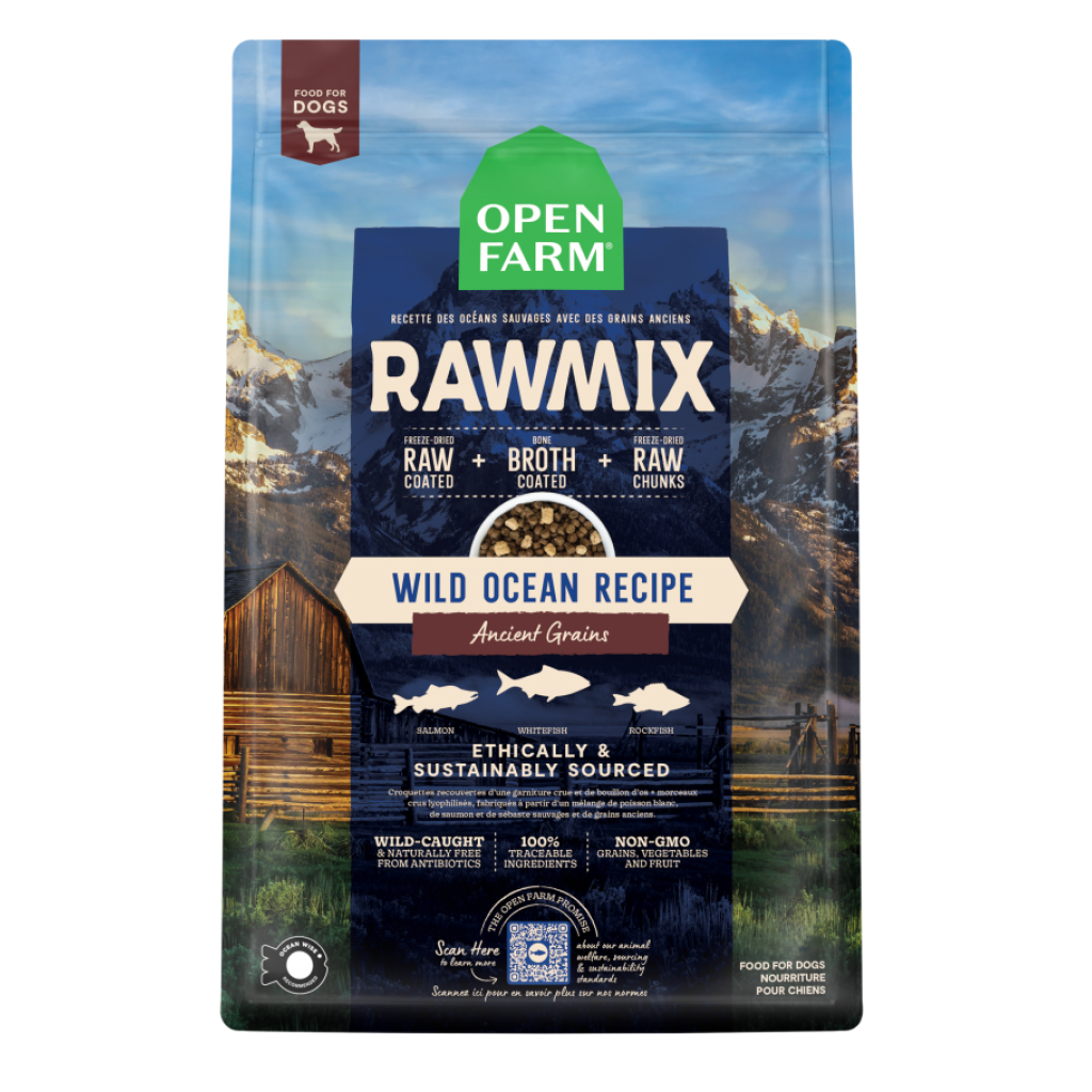 Open Farm Dog Raw Mix Wild Ocean with Ancient Grains Recipe, 20-lb image number null