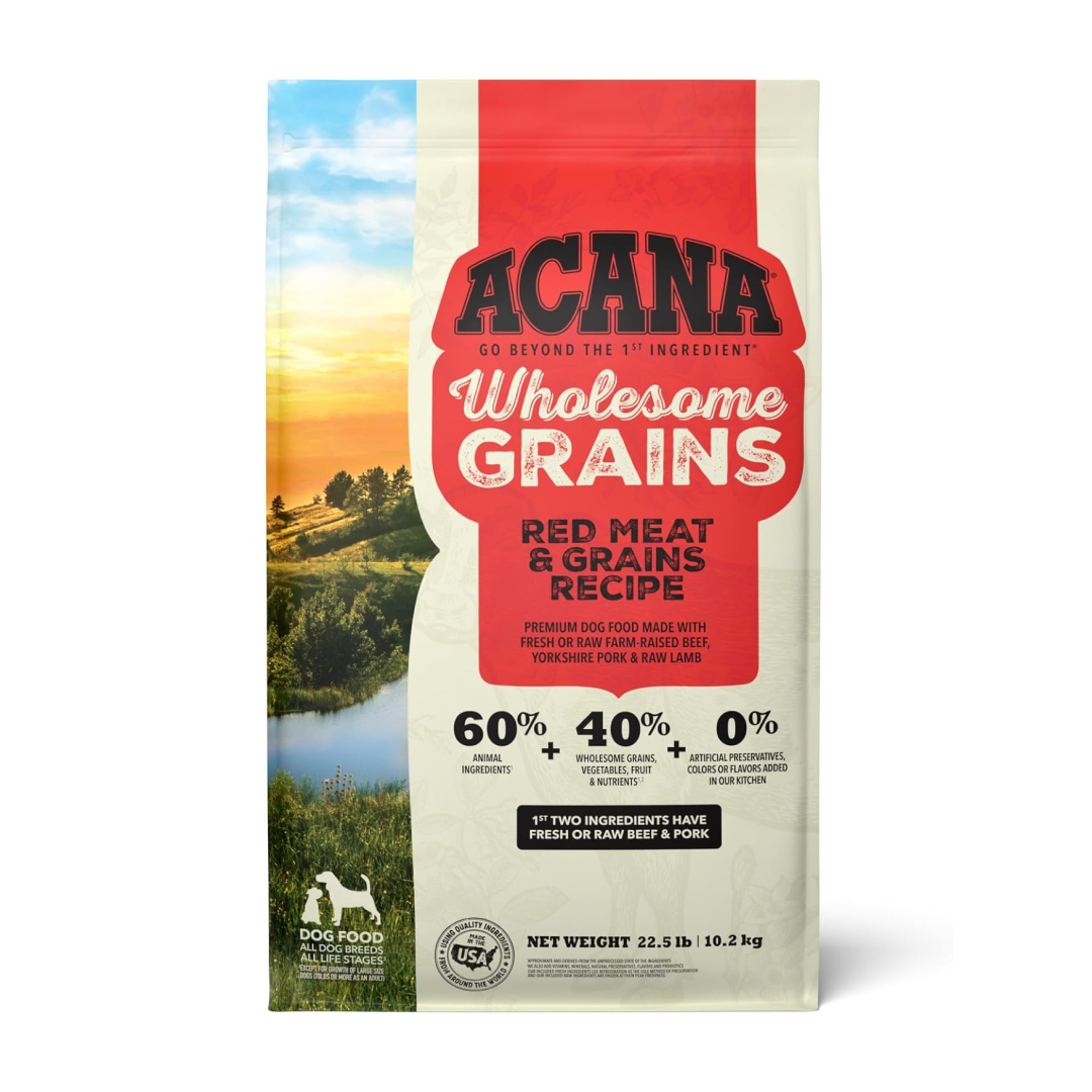 ACANA Wholesome Grains Red Meat + Grains, 22.5-lb image number null