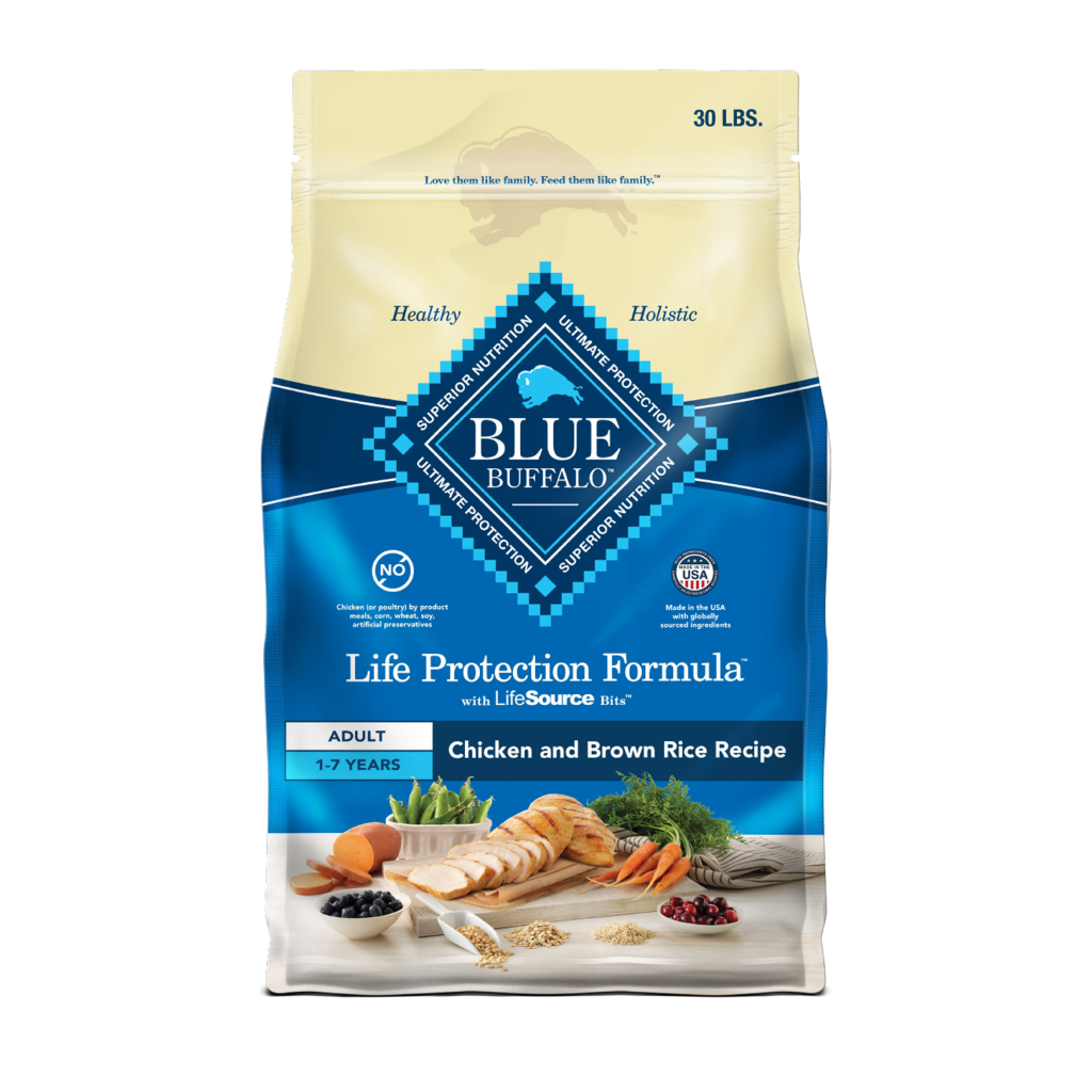 Blue Buffalo Life Protection Formula Chicken & Brown Rice Recipe Adult Dry Dog Food, 30-lb image number null