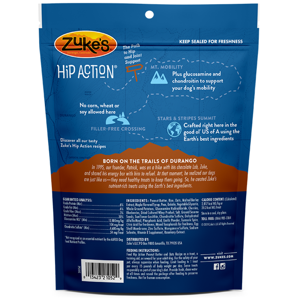 Zuke's Hip A  Countion Peanut Butter & Oats 16-oz image number null