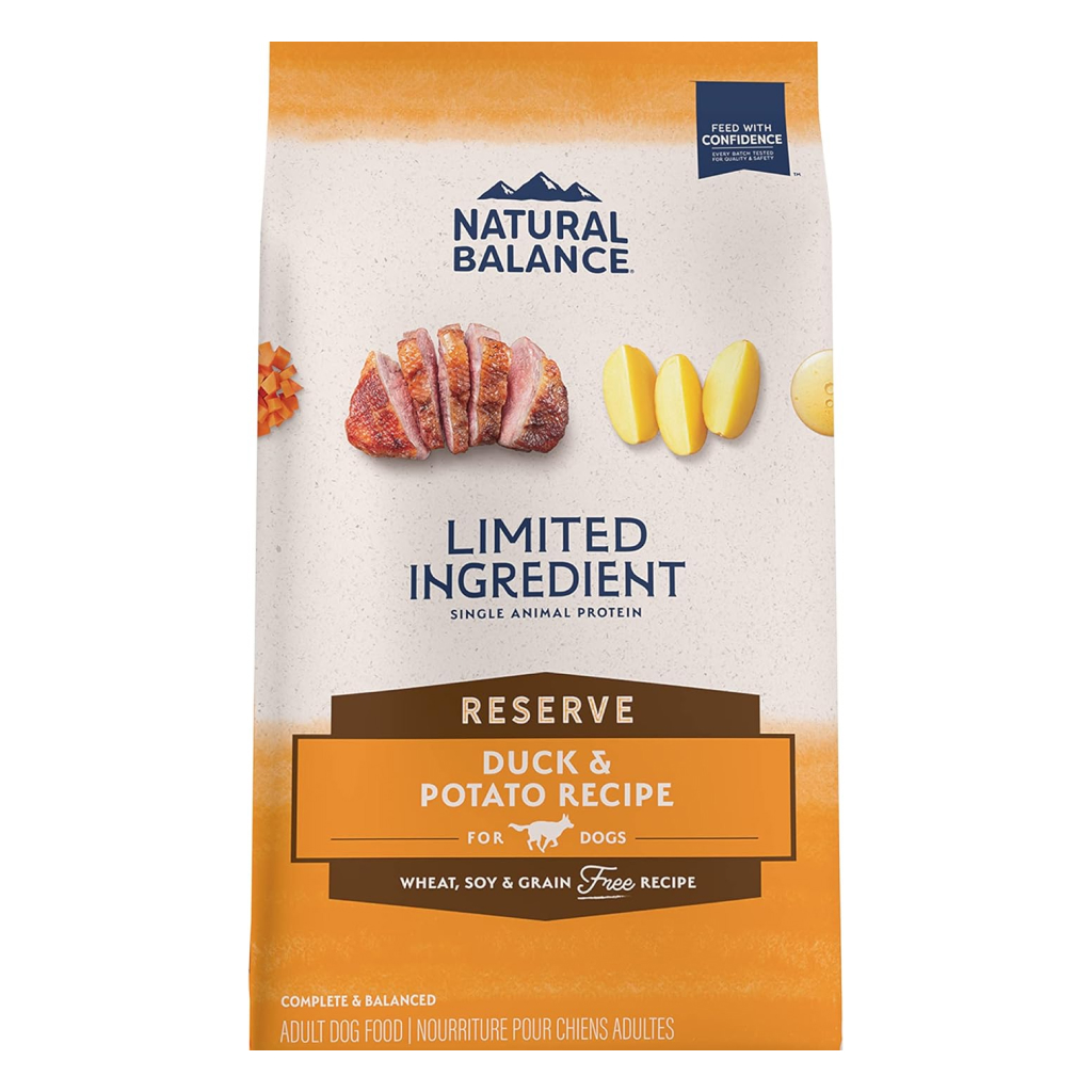 Natural Balance Limited Ingredient Reserve Grain Free Duck & Potato Recipe Dog Dry Food Bag, 4-lb image number null