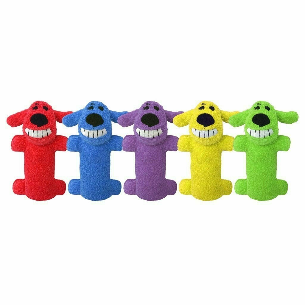 Multipet Loofa Assorted Colors Dog Toy (1-count), 6-in image number null