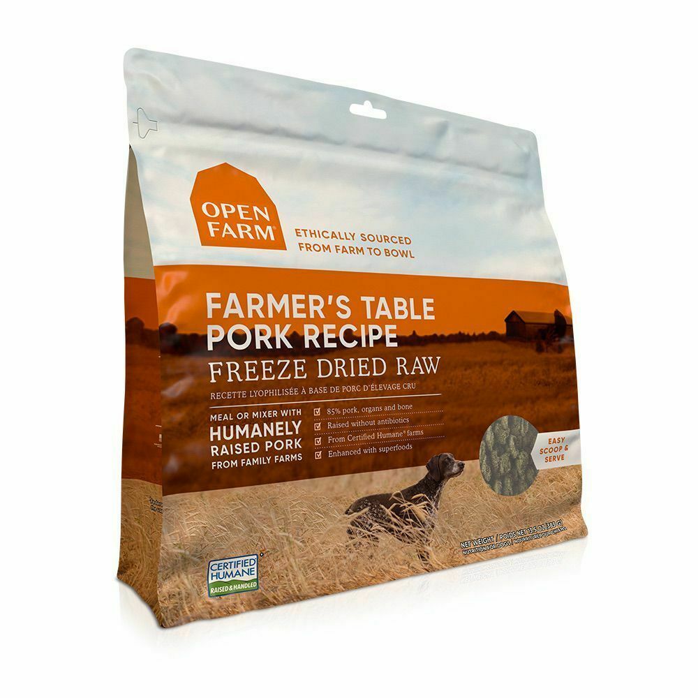 Open Farm Farmer’s Table Pork Freeze Dried Raw Dog Food, 13.5-oz image number null