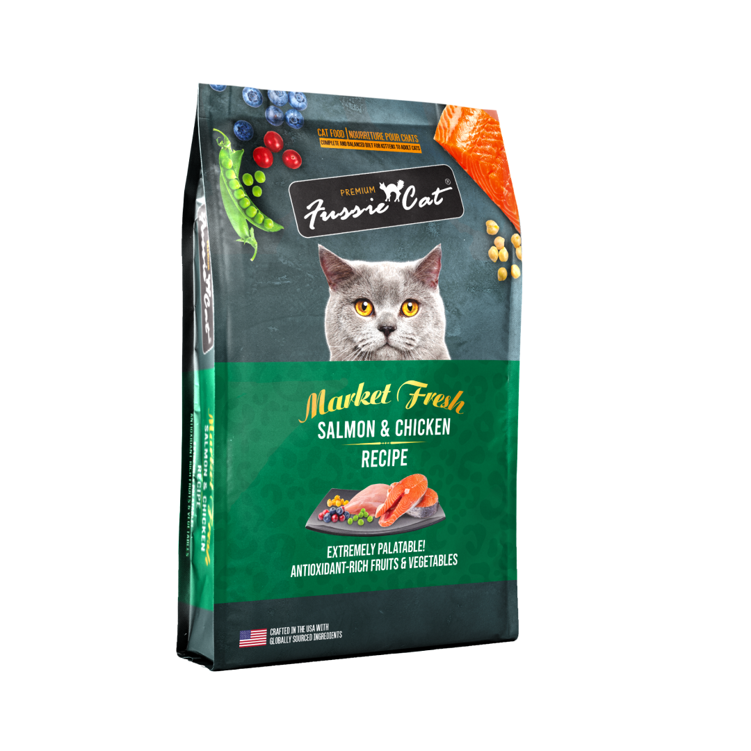 Fussie Cat Market Fresh Salmon & Chicken Recipe Dry Cat Food, 3.5-lb image number null