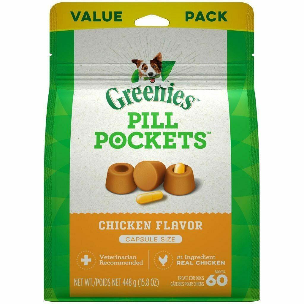 Greenies - Pill Pockets Dog Capsule Adult Pill Compliance Chicken Soft Treat image number null