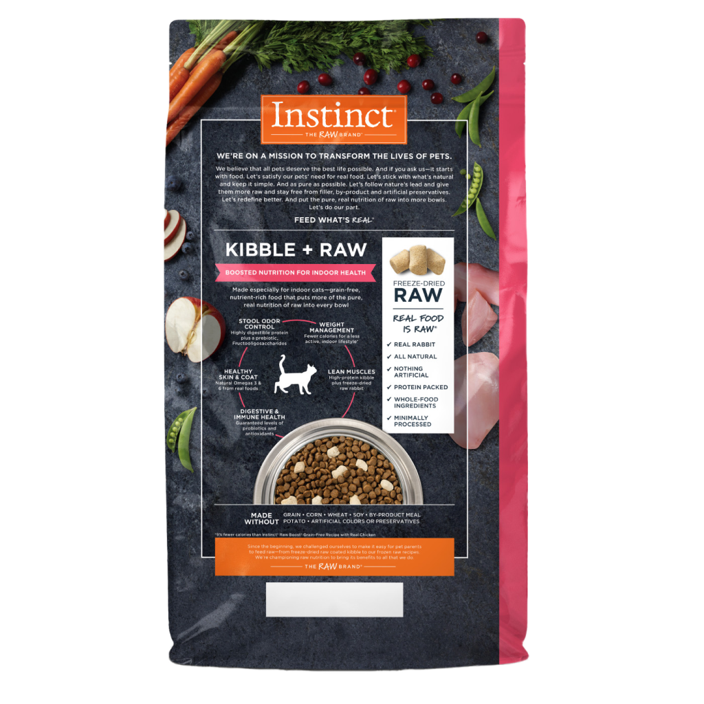 Instinct Raw Boost Indoor Health Rabbit Dry Cat Food, 4.5-lb image number null