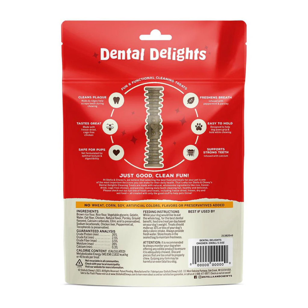 Stella & Chewy's Dental Delights Small Dog Dental Treats, 5.5-oz image number null