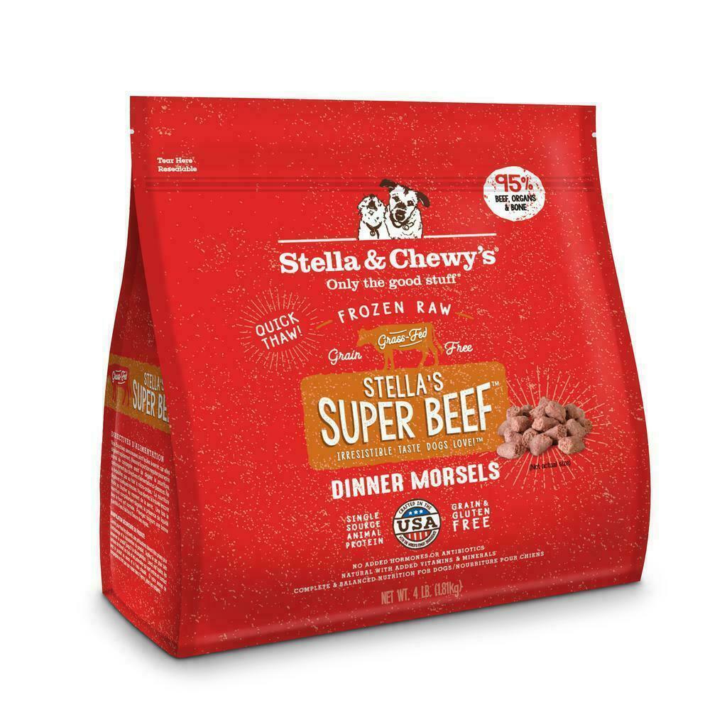 Frozen Stella & Chewy's Dog Frozen Raw, Stella's Super Beef Dinner Morsels, 4-lb image number null