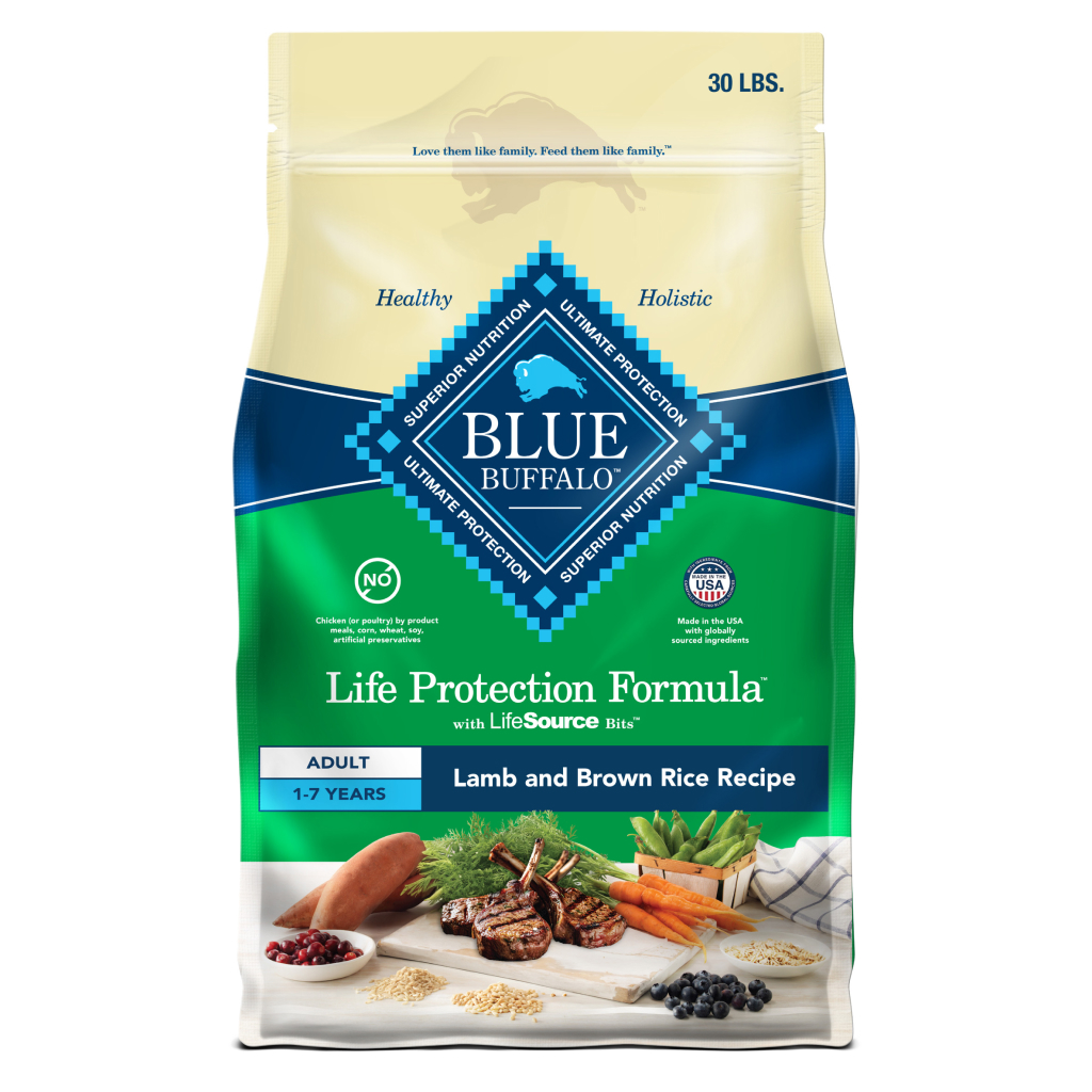 Blue Buffalo Life Protection Formula Lamb & Brown Rice Recipe Adult Dry Dog Food, 30-lb image number null