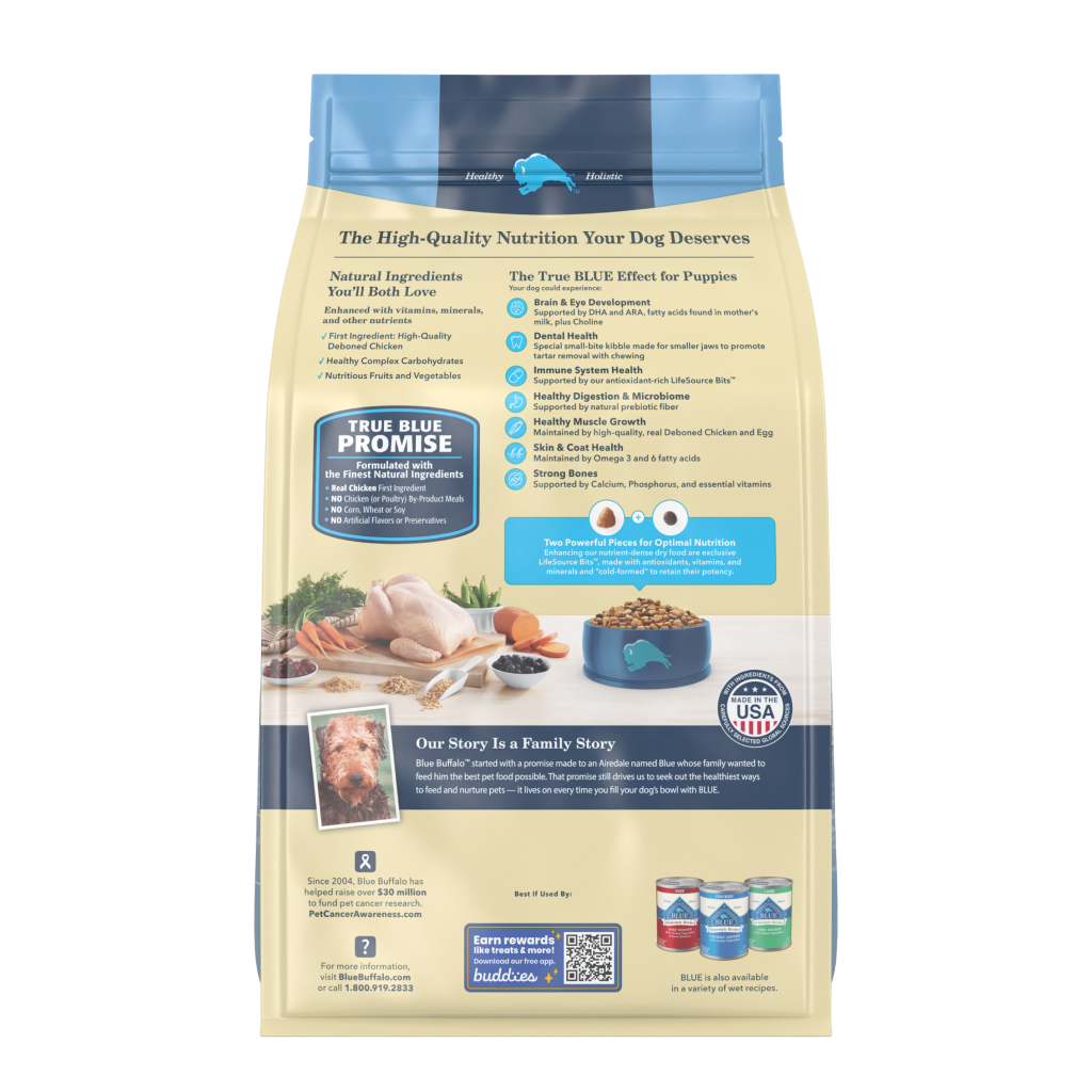 Blue Buffalo Life Protection Formula Chicken & Brown Rice Recipe with DHA and ARA Puppy Dry Dog Food, 5-lb image number null