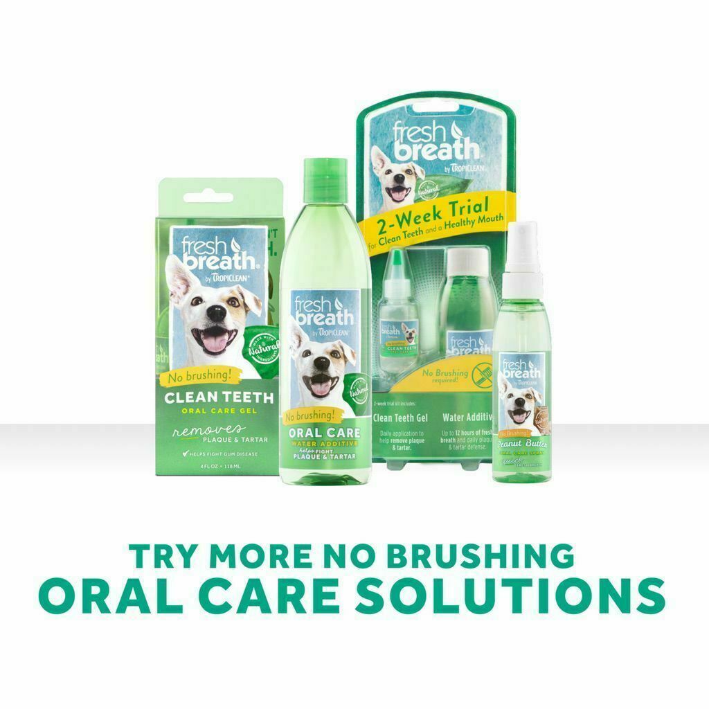 Fresh Breath By Tropiclean No Brushing Clean Teeth Dental & Oral Care Gel For Dogs, 2-oz - Made In USA image number null