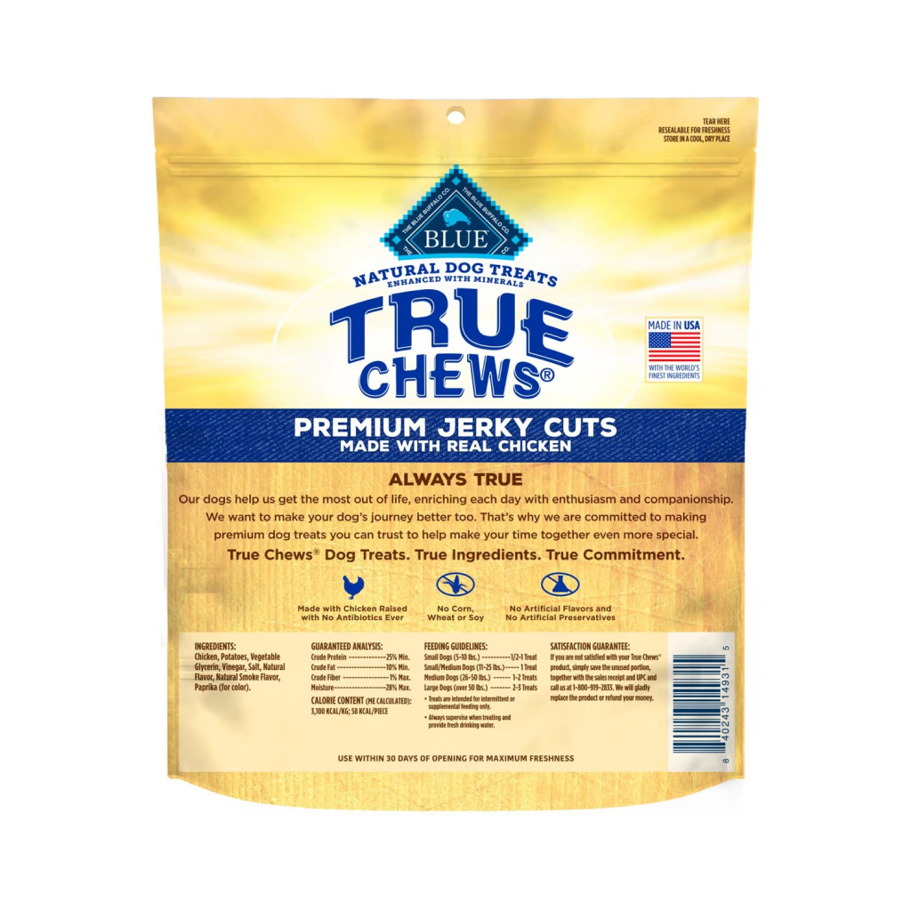 Blue Buffalo BLUE True Chews Premium Jerky Cuts with Real Chicken Natural Dog Treats, 22-oz image number null