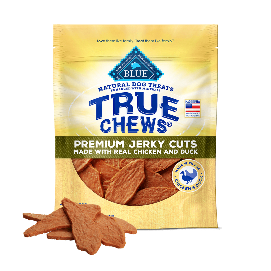 Blue Buffalo BLUE True Chews Premium Jerky Cuts with Real Chicken and Duck Natural Dog Treats, 12-oz image number null