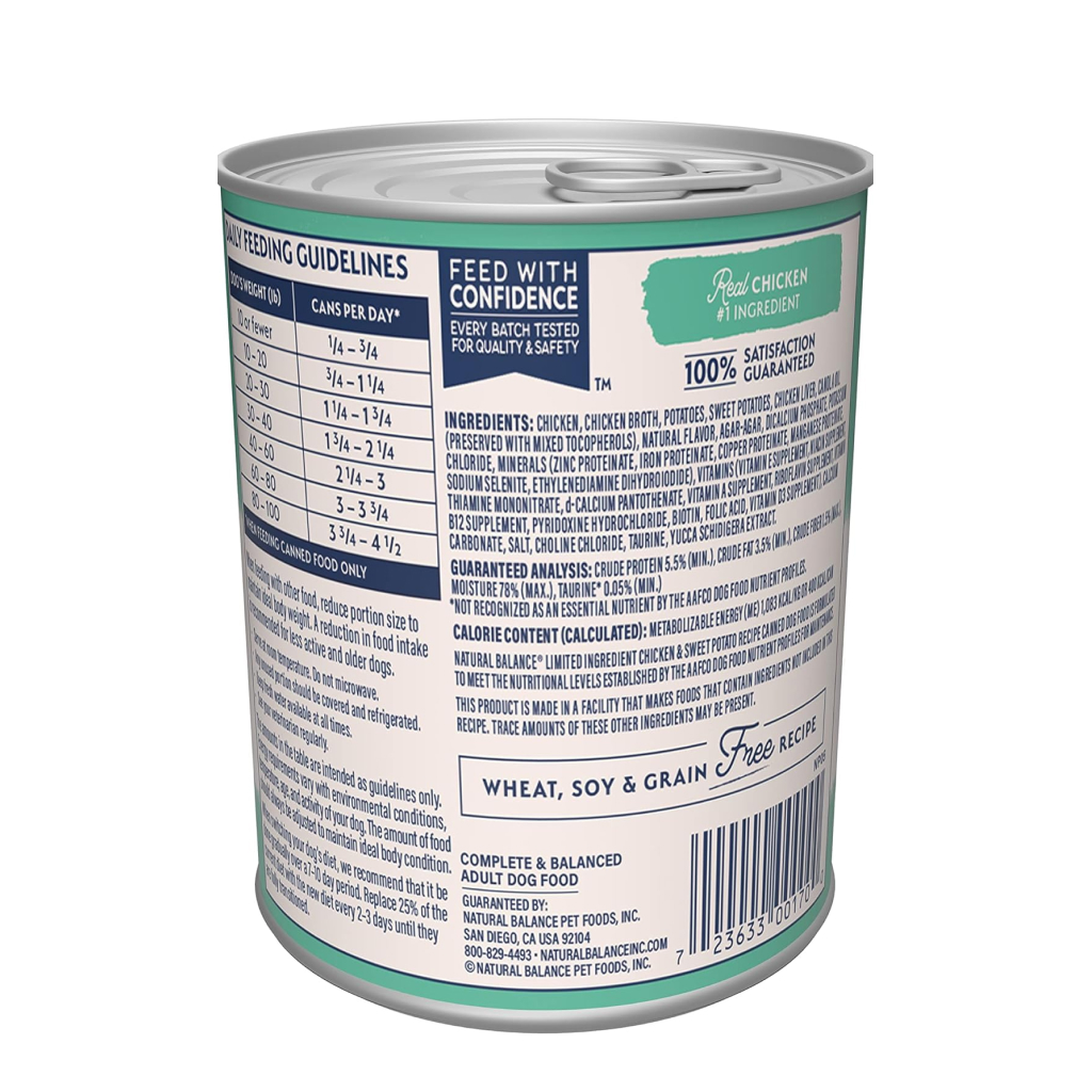 Natural Balance Limited Ingredient Chicken & Sweet Potato Recipe Dog Wet Can, 13-oz image number null