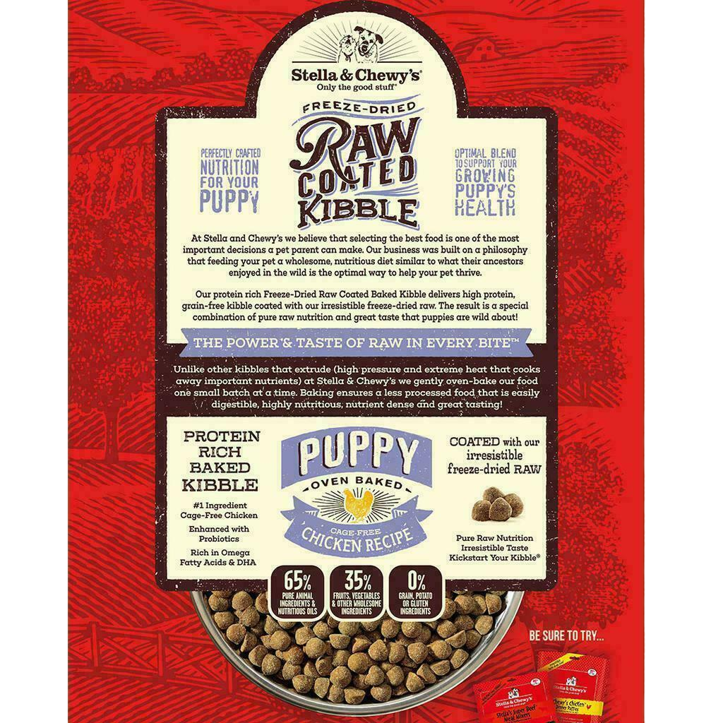 Stella & Chewy's Dog Raw Coated Kibble, Cage-Free Chicken For Puppies image number null