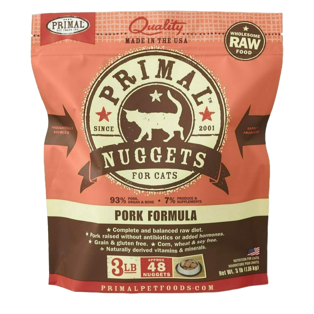 Frozen Feline Pork Formula Nuggets 3-lb image number null