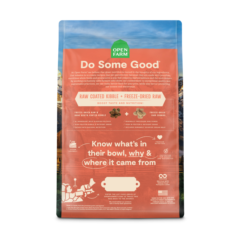 Open Farm RawMix Tide & Terrain Grain-Free Recipe Dry Dog Food, 3.5-lb image number null